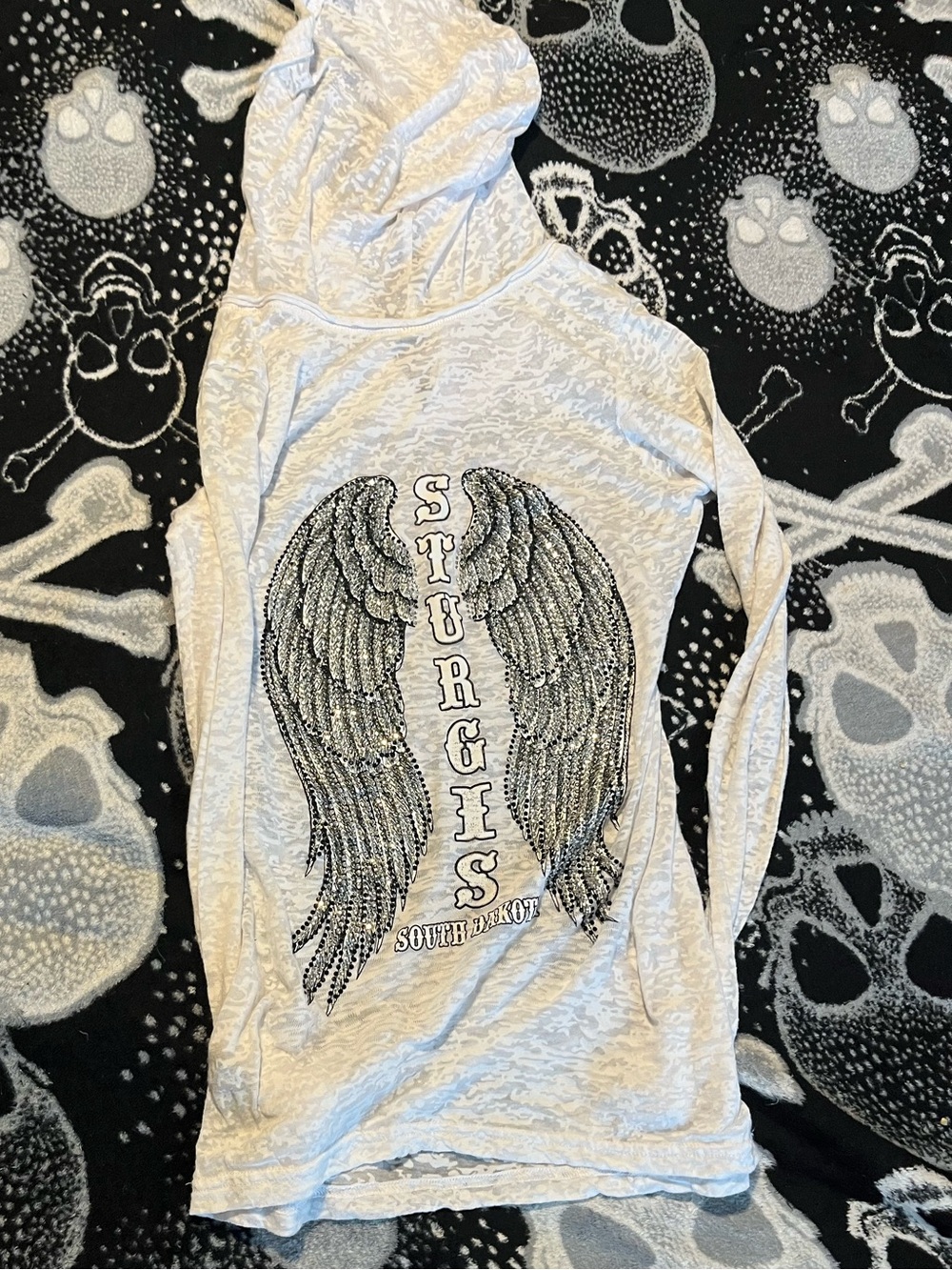 CLEAROUT SALE MAKE AN OFFER Crazy Y2K sturgis angel wing hoodie